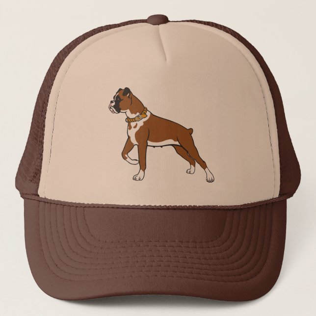 boxer dog breed trucker hat (Front)