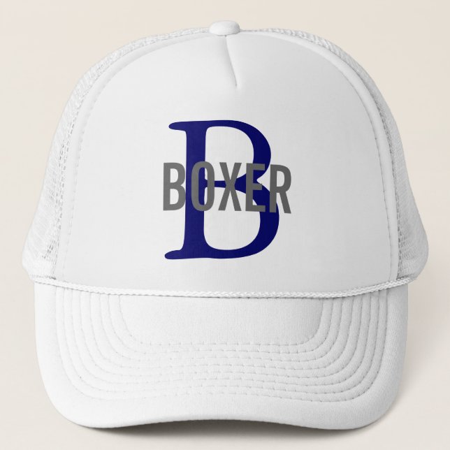 Boxer Dog Breed Trucker Hat/Cap Hat (Front)