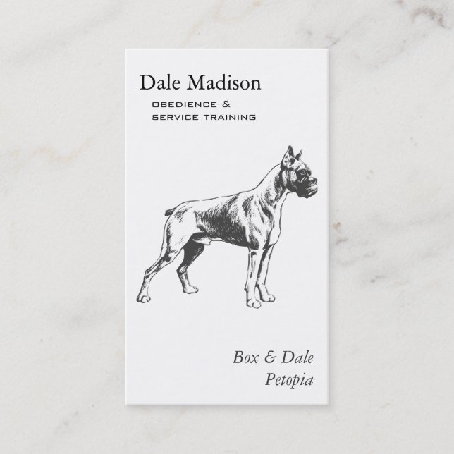 Boxer Dog Business Business Card (Front)