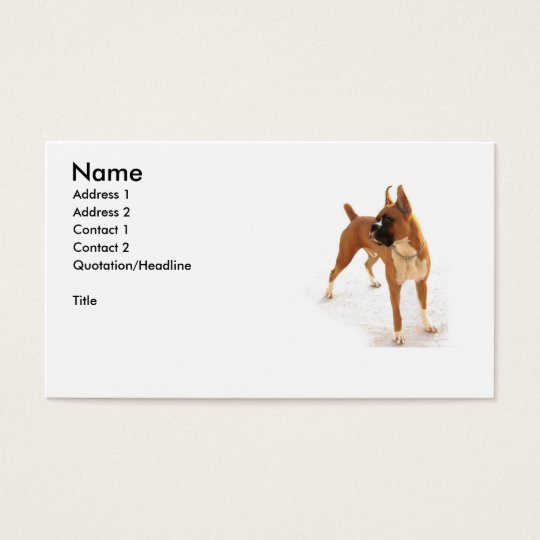 Boxer dog business card