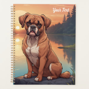 Boxer Dog by Lake Planner