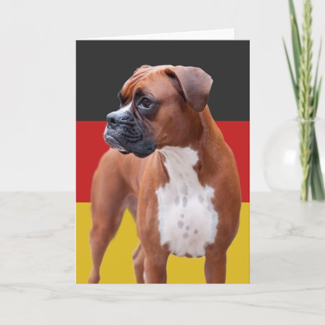 Boxer dog card (Front)