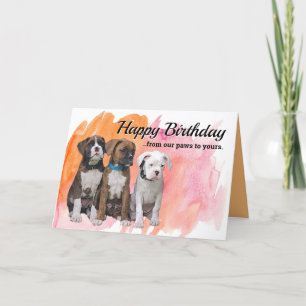 Boxer Dog Cards - Personalised Birthday Card
