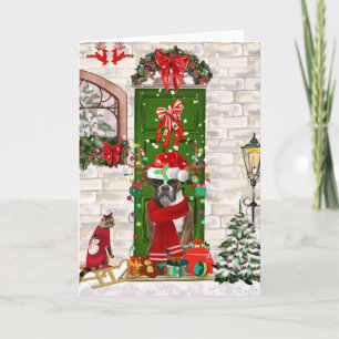 Boxer Dog Christmas Card