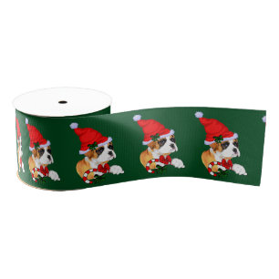 Boxer Dog Christmas Grosgrain Ribbon