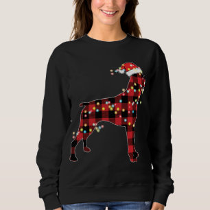 Boxer Dog Christmas Red Plaid Buffalo Pyjamas Xmas Sweatshirt
