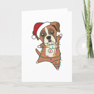 Boxer Dog Christmas Snow Winter Animals Dogs Adult Holiday Card