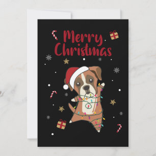 Boxer Dog Christmas Snow Winter Animals Dogs Adult Holiday Card