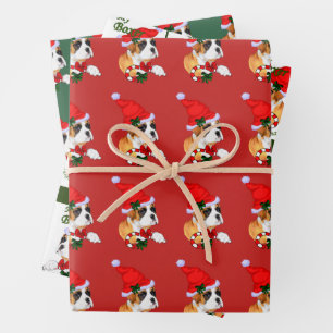 Boxer Dog Christmas Wrapping Paper Sheet