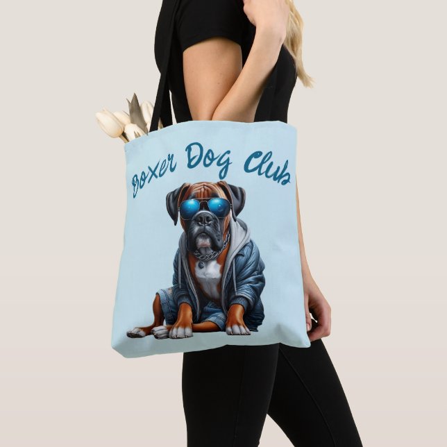 Boxer Dog Club Tote Bag (Close Up)