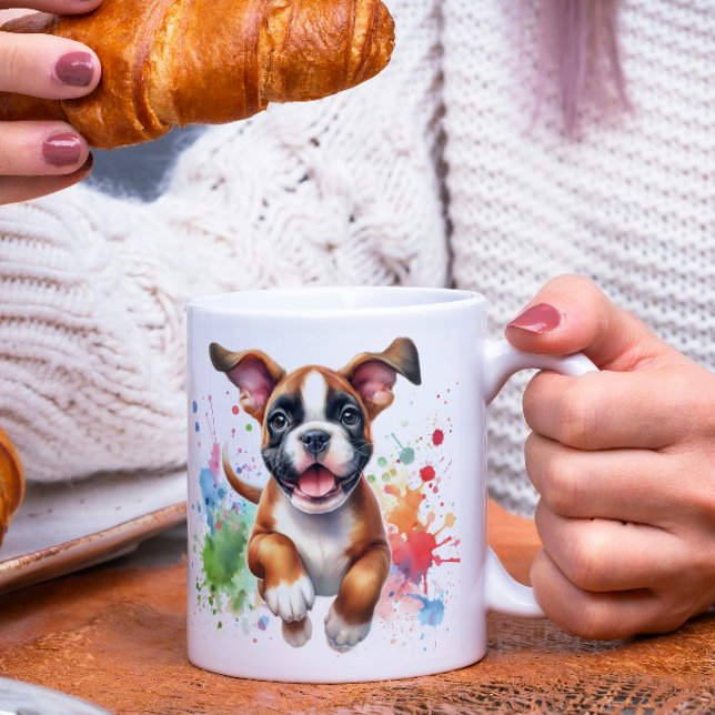 Boxer Dog Colour Splash Coffee Mug (Creator Uploaded)