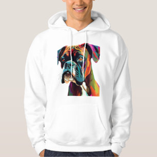 Boxer Dog Colourful Hoodie