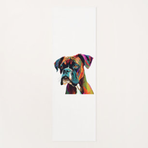 Boxer Dog Colourful Yoga Mat