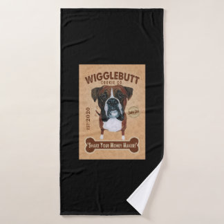 Boxer Dog Cookie Boxer Dog Lover Cute Boxer Bath Towel