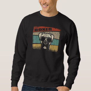 Boxer Dog Cool Simple Vintage Retro Style Sweatshirt