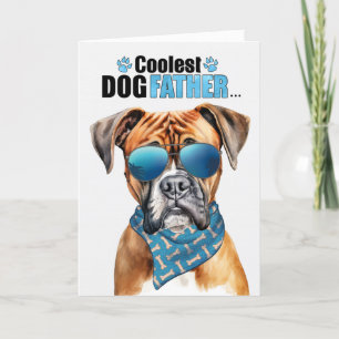 Boxer Dog Coolest Dad Father's Day Holiday Card