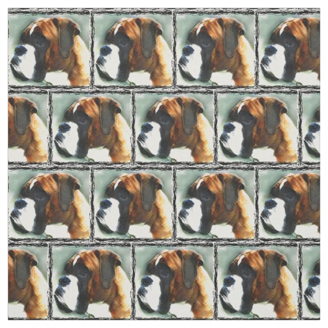 Boxer dog Custom Fabric (Swatch)