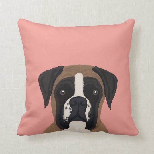 Boxer Dog Custom Pet Portrait Pillow For Dog Owner Zazzle Co Uk