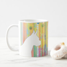 Boxer Dog Customisable Watercolor Silhouette Mug