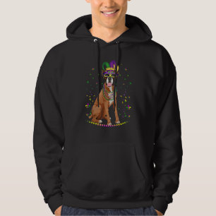 Boxer Dog Cute Mardi Gras Carnival Jester 1 Hoodie