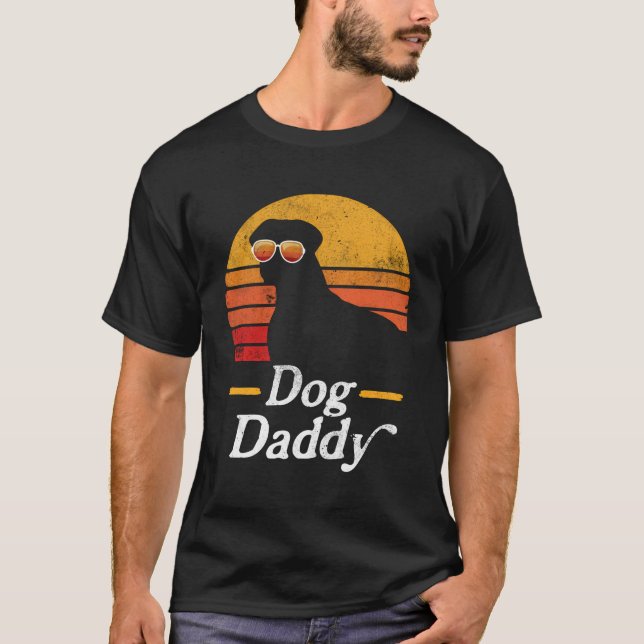 Boxer Dog Daddy Sunglasses Graphic Father'S Day T-Shirt (Front)