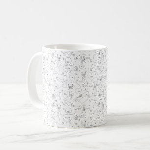 Boxer dog doing yoga coffee mug