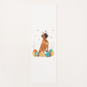 Boxer Dog Easter Bunny Shirt Dog Yoga Mat
