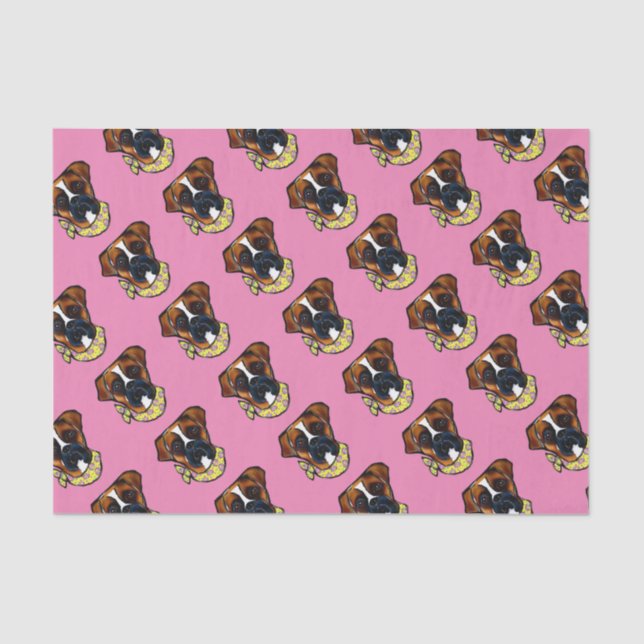 Boxer Dog Easter Tissue Paper (Front)