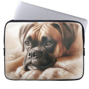 Boxer Dog Expert Snuggler Laptop Sleeve