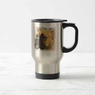 Boxer Dog Face Travel Mug