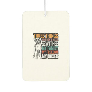 Boxer Dog Family Freedom Vintage Shirt Design_1 Car Air Freshener