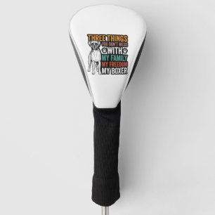 Boxer Dog Family Freedom Vintage Shirt Design_1 Golf Head Cover