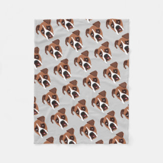 Boxer Dog Fleece Blanket, Small