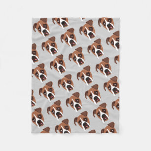 Boxer Dog Fleece Blanket, Small Blanket