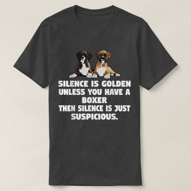 Boxer Dog Funny T Shirt Copy (Design Front)