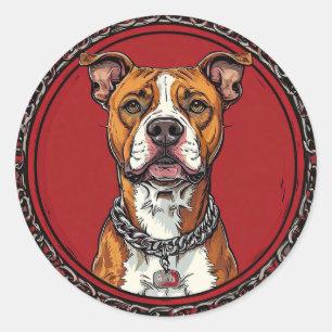 🐶Boxer Dog Gift For Dog Lovers And Fans Classic Round Sticker