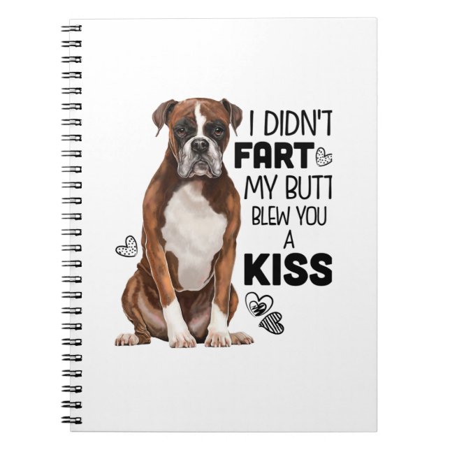 Boxer Dog gifts Notebook (Front)
