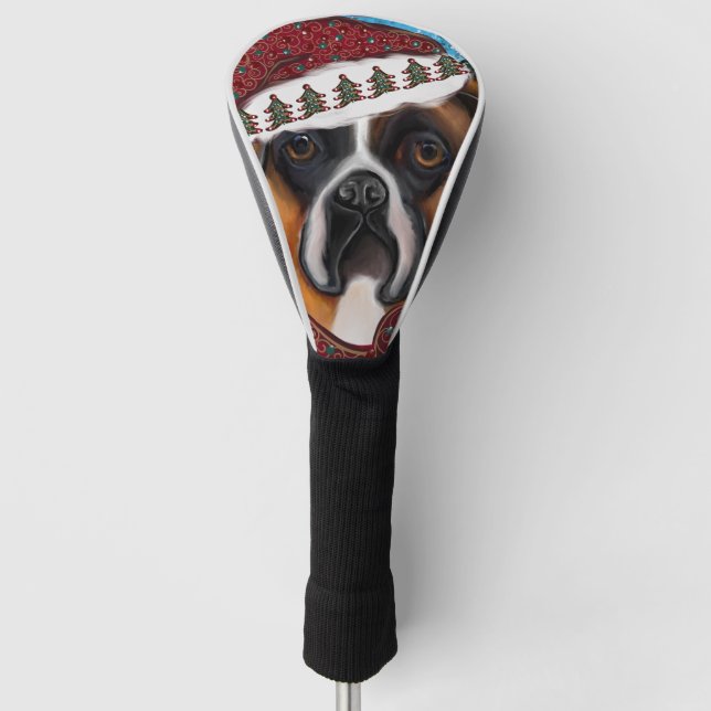 Boxer Dog Golf Head Cover (Front)