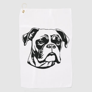 Boxer Dog Golf Towel