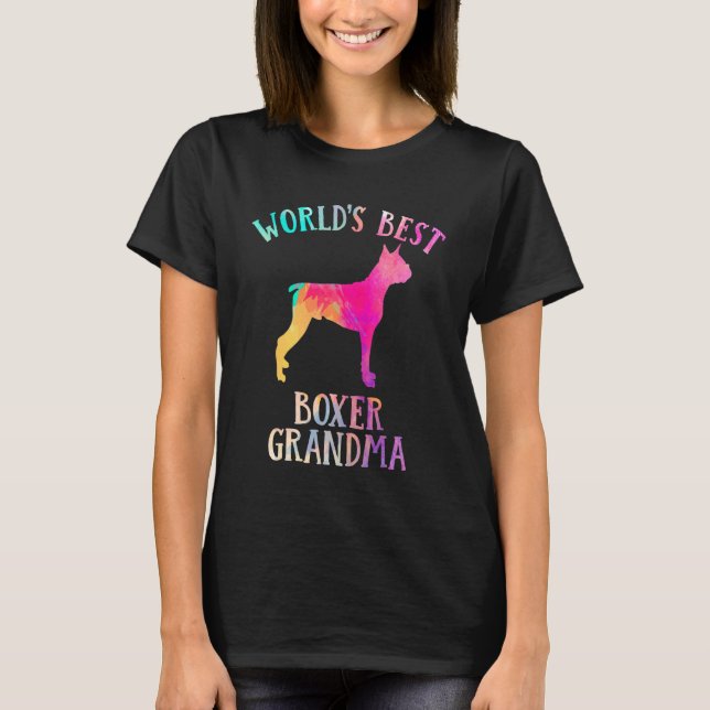 Boxer Dog Grandma  Worldu2019s Best Boxer Grandma T-Shirt (Front)