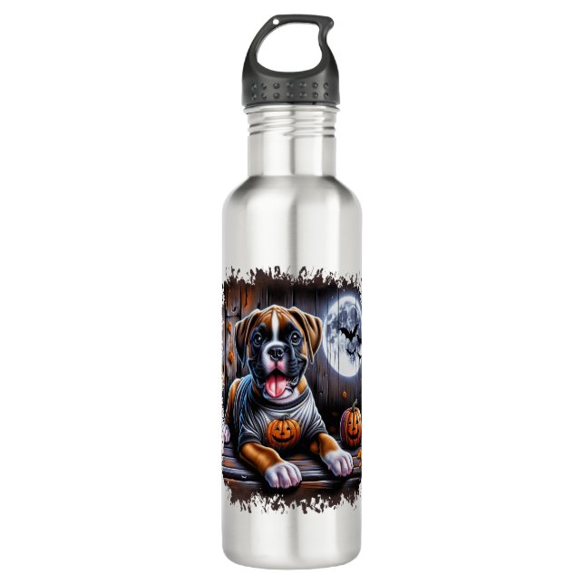 Boxer Dog Halloween 710 Ml Water Bottle (Front)