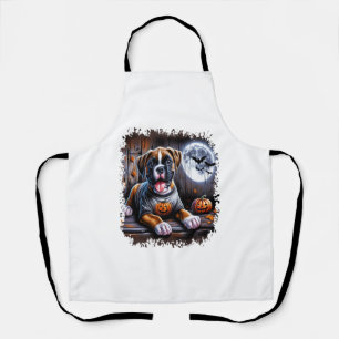 Boxer Dog Halloween Apron