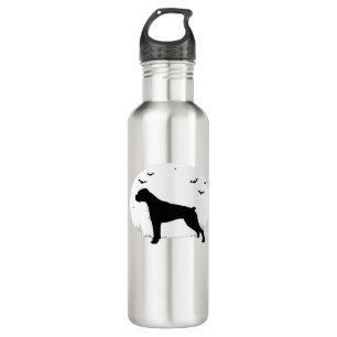 Boxer Dog � Halloween Moon Silhouette Classic T-Sh 710 Ml Water Bottle