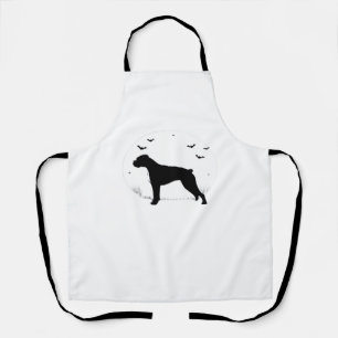 Boxer Dog – Halloween Moon Silhouette Classic T-Sh Apron
