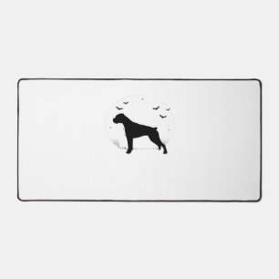 Boxer Dog – Halloween Moon Silhouette Classic T-Sh Desk Mat