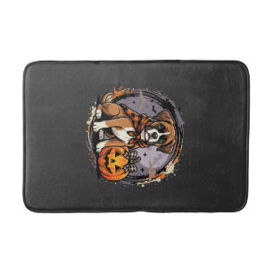 Boxer Dog Halloween Pumpkin Sublimation Bath Mat
