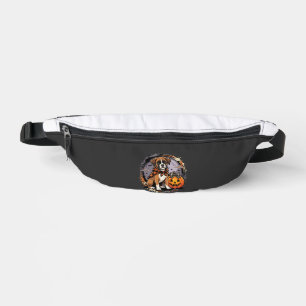 Boxer Dog Halloween Pumpkin Sublimation Bum Bags