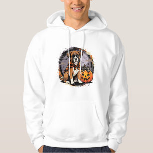 Boxer Dog Halloween Pumpkin Sublimation Hoodie