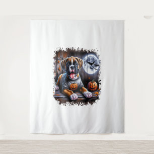 Boxer Dog Halloween Tapestry