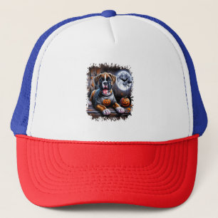 Boxer Dog Halloween Trucker Hat